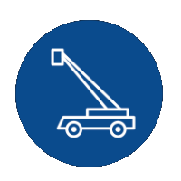 icon of a telescopic boom lift