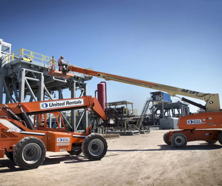 Boom Lifts at Worksite