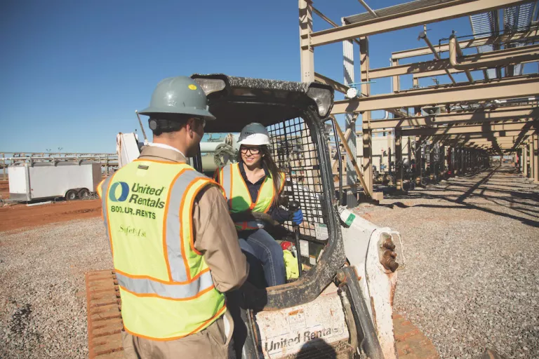 united rentals workers in safety vests