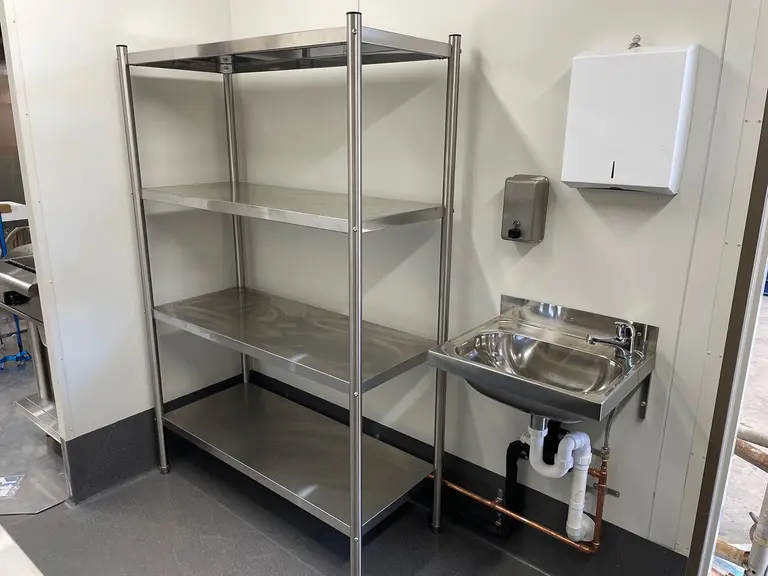 Commercial Kitchen Custom Built Benches and Storage