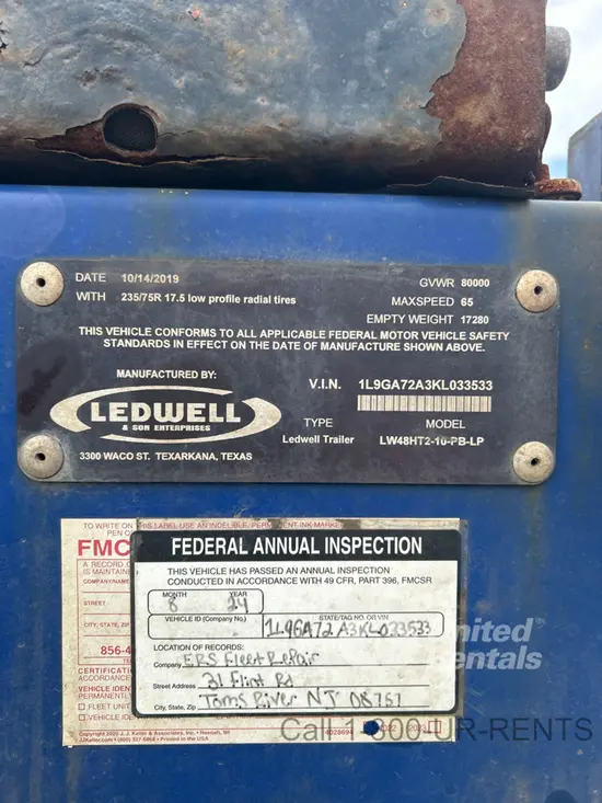 2019 LEDWELL LWLP48HT2-PB10 Trailer