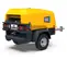 Yellow and gray Atlas Copco diesel powered compressor
