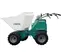 Green and white MULIQUIP Buggy, 10-14 cubic ft., Electric Powered