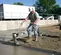 Silver and red WACKER Concrete Vibratory Screed