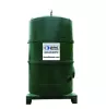 green cylinder barrel on wheels