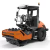Orange and black Hamm 54 in. 7.7 ton Ride-on Single Padfoot Drum Vibratory Roller