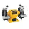 Yellow DEWALT Bench Grinder, 8 in., Electric Powered