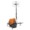 Orange Generac Towable Light Tower with 6kW Generator