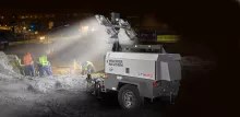 Wacker light tower at a jobsite
