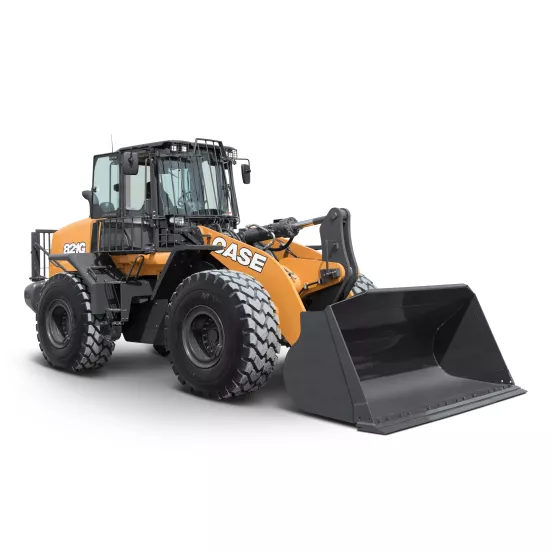 Orange and black Case wheel loader